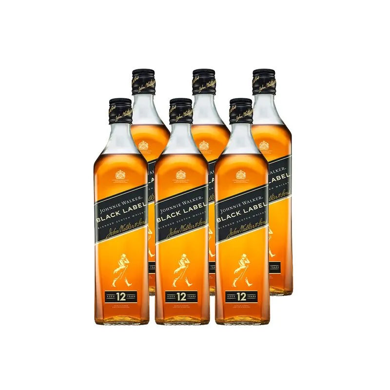 Kit 06 Whisky Johnnie Walker Black Label 1L